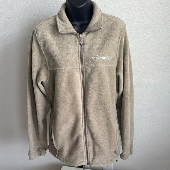 Columbia Soft Fleece Jacket - Light Beige - Size S - Picture 1 of 8